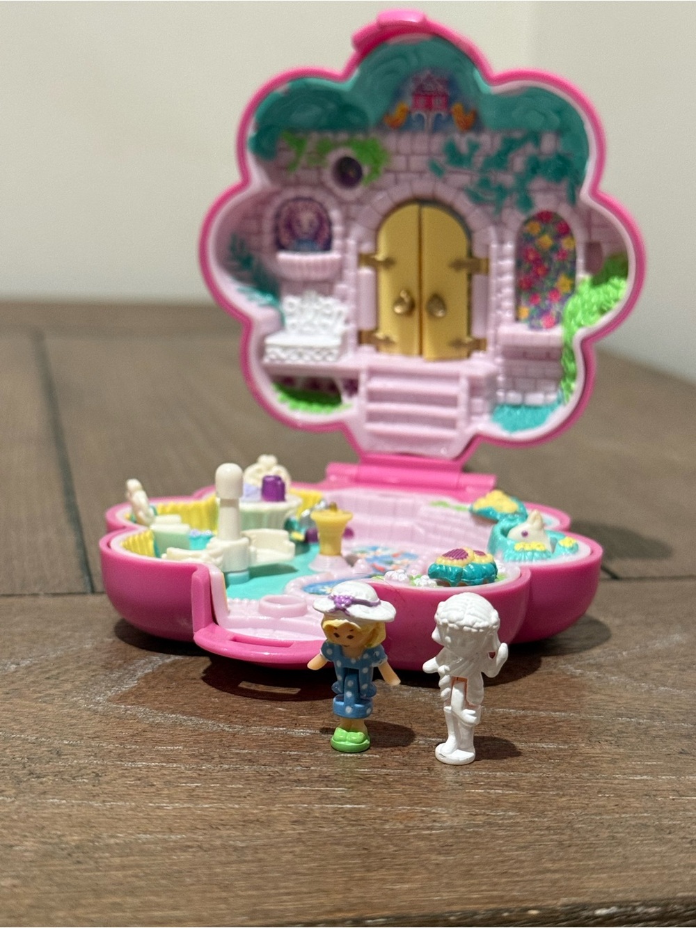 Vintage 1990 Polly Pocket Garden Surprise Pink Compact Bluebird Toys Complete
